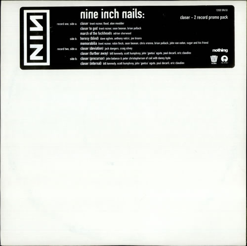 Nine Inch Nails Closer - Double Pack UK Promo 12